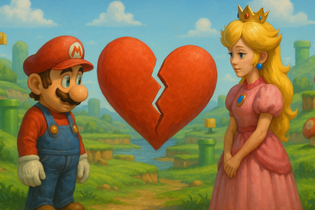 Nintendo: Mario en Princess Peach. Afbeelding ontwikkeld met AI | Illustratieve afbeelding