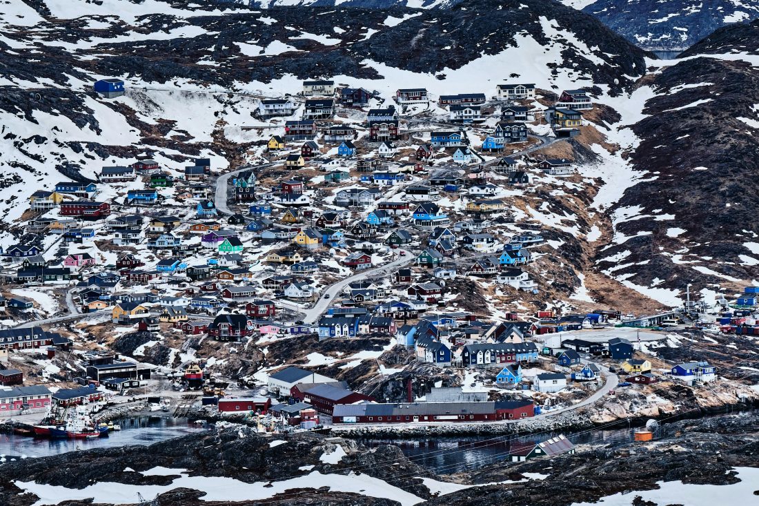 Birdview plaats in Groenland
