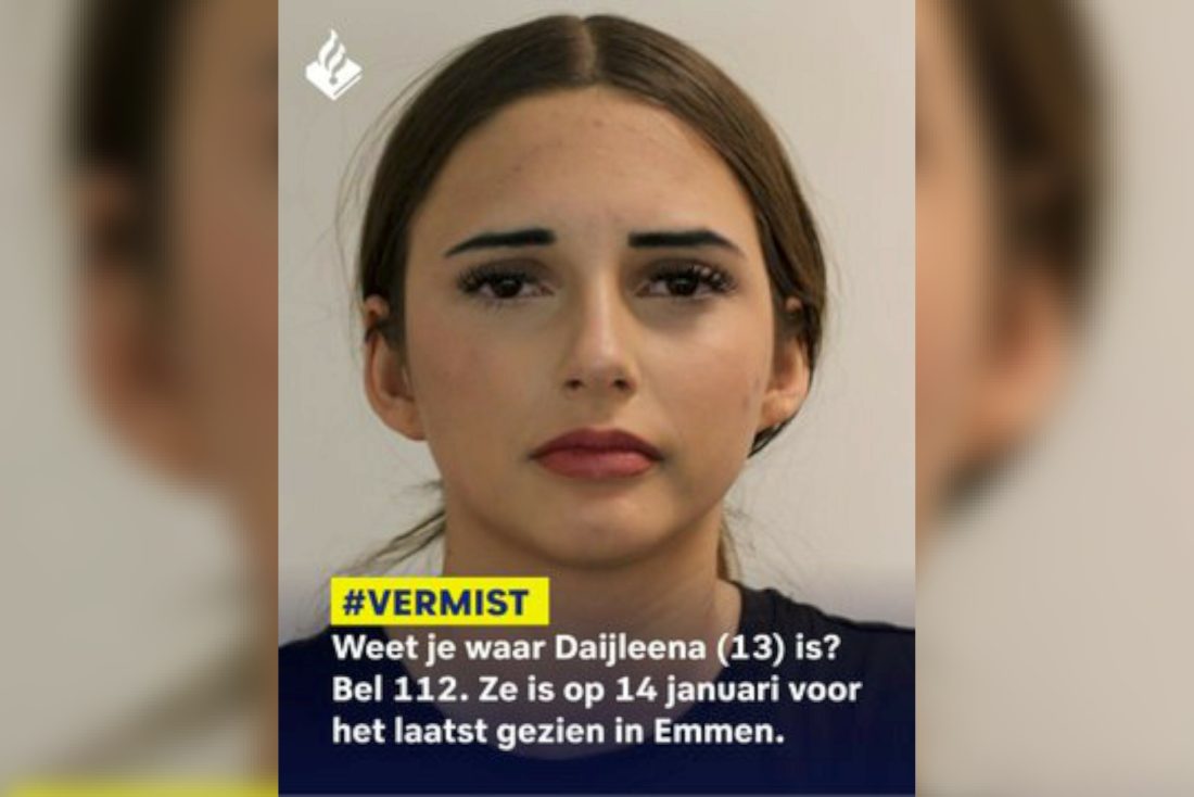 Daijleena (13) vermist Drenthe