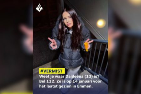 Daijleena (13) vermist Drenthe