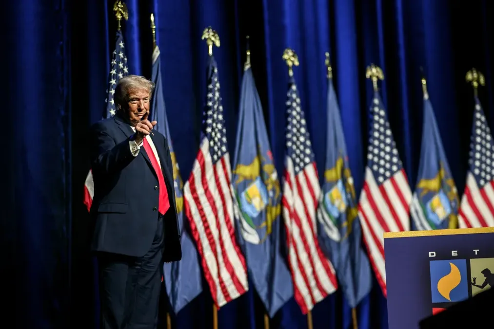 Het bezoek van president Donald Trump aan Detroit