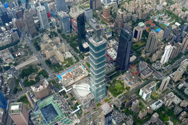 508 meter hoge wolkenkrabber Taipei 101 in de hoofdstad van Taiwan