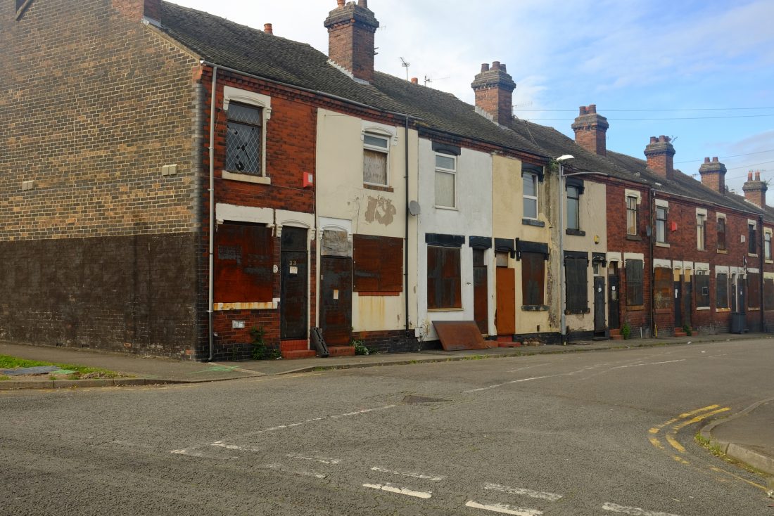 Huizen in Britse achterstandwijk