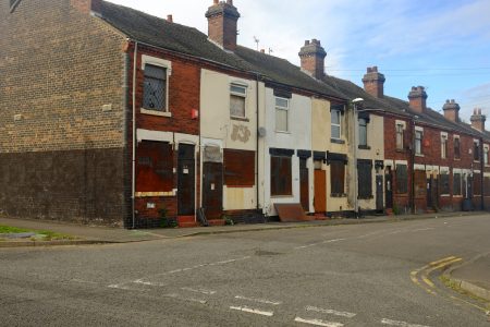 Huizen in Britse achterstandwijk