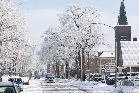 Klazienaveen in sneeuw gehuld