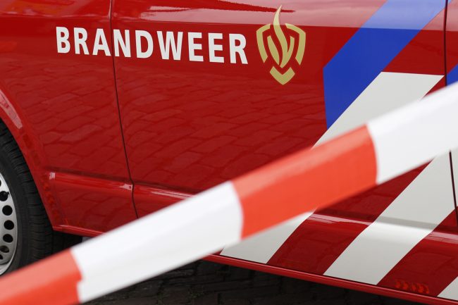 Brandweerbusje met lint er voor