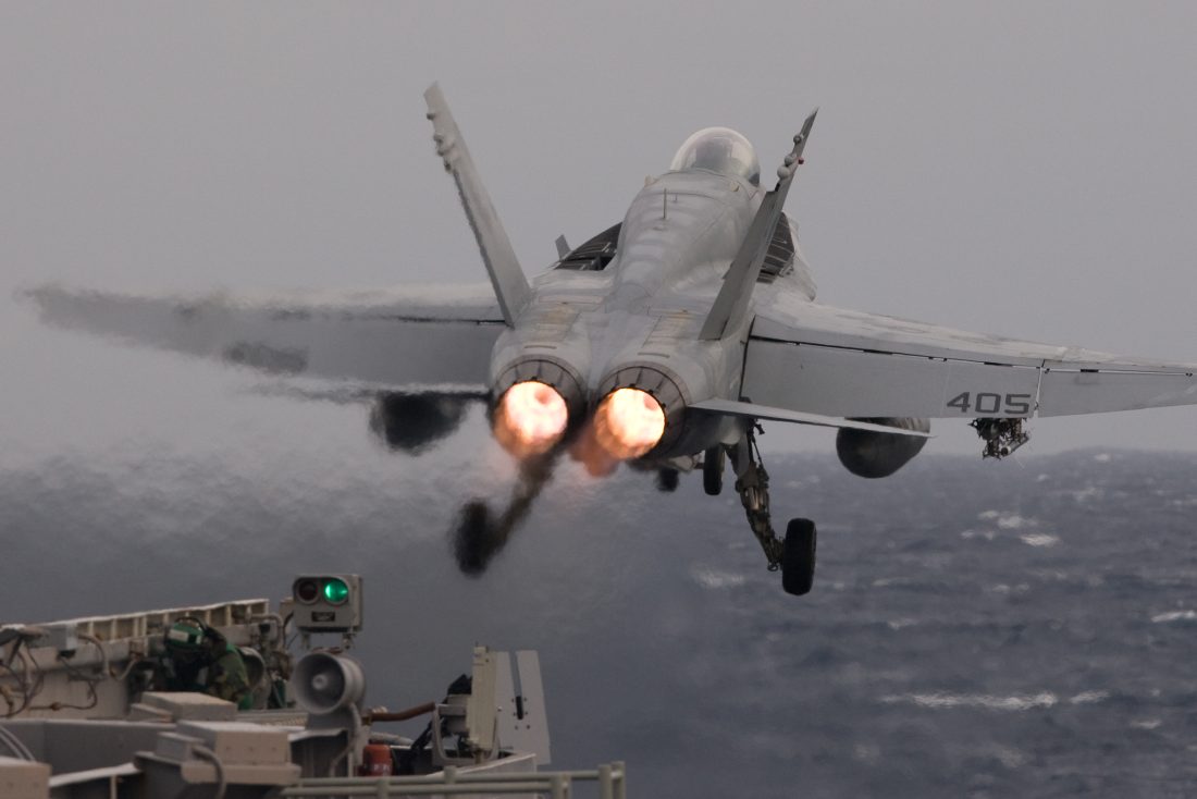 F/A-18C Hornet catapult launch